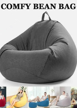 Lazy Sofas Cover Chairs Without Filler Comfortable Adults Bean Bag Chair Couch Living Room Bedroom Home Tatami Lounger Cover