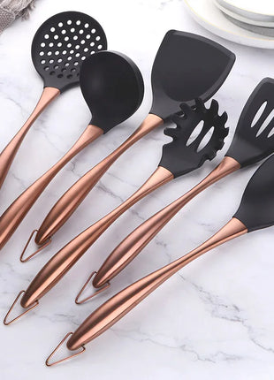 Silicone Spatula Heat-Resistant Non-Stick Set with Stainless Steel Handle for Pastry Baking Multifunction Cooking Kitchenware