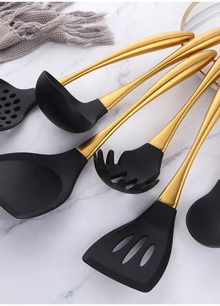 Silicone Spatula Heat-Resistant Non-Stick Set with Stainless Steel Handle for Pastry Baking Multifunction Cooking Kitchenware
