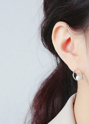 BF CLUB 925 Sterling Silver Sparckling Earrings For Women Trendy Earring Jewelry Prevent Allergy Party Accessories Gift