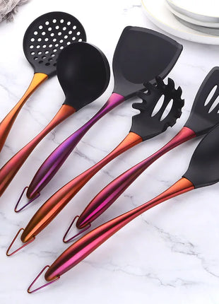 Silicone Spatula Heat-Resistant Non-Stick Set with Stainless Steel Handle for Pastry Baking Multifunction Cooking Kitchenware