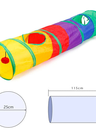 Cat Tunnel Pet Tube Collapsible Play Toy Indoor Outdoor Kitty Puppy Toys for Puzzle Exercising Hiding Training