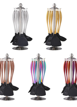 Silicone Spatula Heat-Resistant Non-Stick Set with Stainless Steel Handle for Pastry Baking Multifunction Cooking Kitchenware