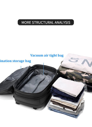Men Travel Backpack vacuum compression Laptop Backpack 17 inch Extended Large Capacity school Backpack Hiking Business backpack