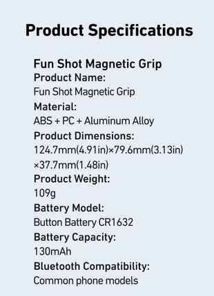 TELESIN Phone Camera Shoot Hand Grip Magnetic Smart Phone Holder Shooting Aid Remote Control Handle For Iphone Android Phone