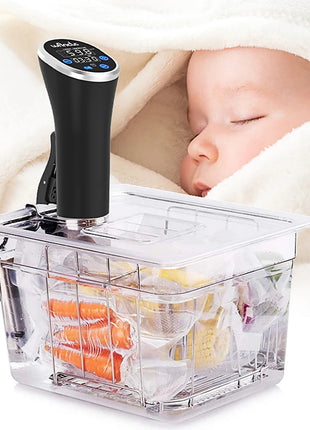 Wancle 1100W Sous Vide Cooker LCD Touch Immersion Circulator Accurate Cooking IPX7 Waterproof Vacuum Cooker with Digital Display