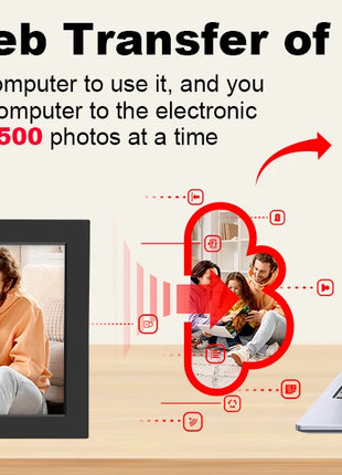 WiFi Digital Photo Frame 10.1 Inch 32GB Smart Digital Picture Frame with 1280x800 HD Touch Screen Digital Frame Christmas Gift