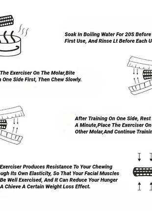 1/2Pcs Large Jaw Exerciser Fitness Jawline Muscle Training Double Chin Reducer Neck Face Slimming Mouth Jawliner Silicone Chew