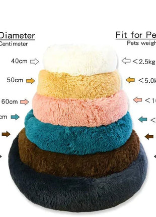 Super Soft Pet Cat Bed Plush Full Size Washable Calm Bed Donut Bed Comfortable Sleeping Artifact Suitable For All Kinds Of Cats