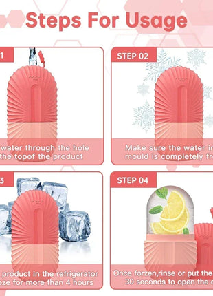 Ice Face Roller Ice Cube Beauty Massage Silicone Ice Mold For Eye Puffiness Ice Facial Roller Shrink Pores