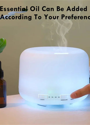 500ML Air Humidifier Essential Oil Diffuser Aroma Diffuser With Colorful Night Lights USB Humidifier Mini-Size Humidifier