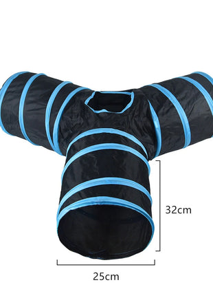 Cat Tunnel Pet Tube Collapsible Play Toy Indoor Outdoor Kitty Puppy Toys for Puzzle Exercising Hiding Training