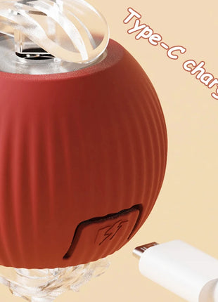 Cat Interactive Ball Toys Automatic Rolling Ball Faux Tail Rechargeable Smart Pet Electric Toy Dog Cat Training Imitate Mouse