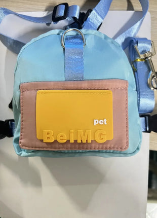 Pet Self Backpack Pet Self-backpack Cartoon Dog Chest Small Schoolbag Cat Dog Outdoor Travel Dog Backpack Pet Supplies Wholesale