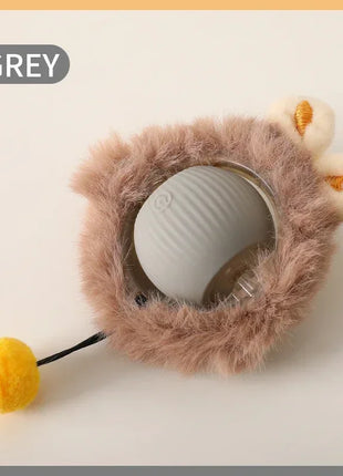 Cat Interactive Ball Toys Automatic Rolling Ball Faux Tail Rechargeable Smart Pet Electric Toy Dog Cat Training Imitate Mouse
