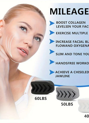 40/50/60LBS Silicone Jaw Exerciser Ball Detachable Jaw Trainer Face Facial Muscle Trainer Jaw Chew Ball Training