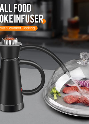 BORUiT Smoke Infuser Food Drink Cold Smoke Generator Bar Portable Molecular Cuisine Smoking Gun Meat Burn Cooking for BBQ Food