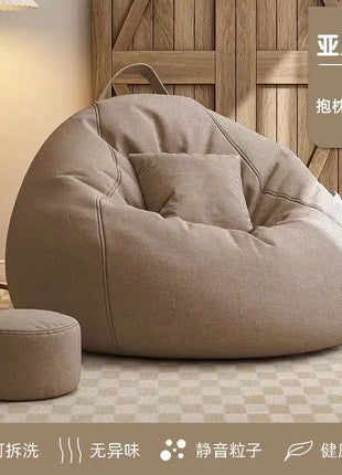 Lazy Sofa Bean Bag Living Room Tatami Lounge Chair Modern Simple Cotton Linen Sofa Bedroom Chair Giant Bean Bag