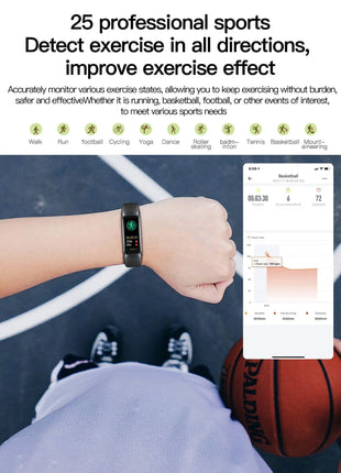 Men Women Pedometer Sport Fitness Tracker Amoled Smart Band Pro Heart Rate Blood Watch IP67 Waterproof Smart Bracelet