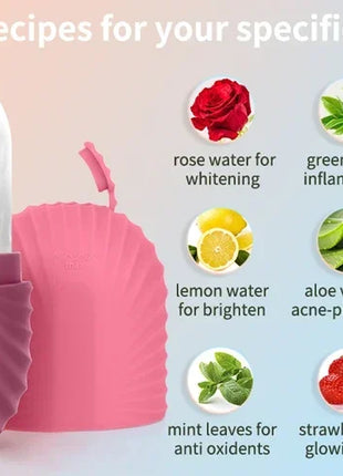 Ice Face Roller Ice Cube Beauty Massage Silicone Ice Mold For Eye Puffiness Ice Facial Roller Shrink Pores