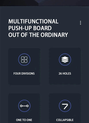 Portable Multifunctional Push-up Board Set With Handles Foldable Fitness Equipment For Chest Abdomen Arms And Back Training