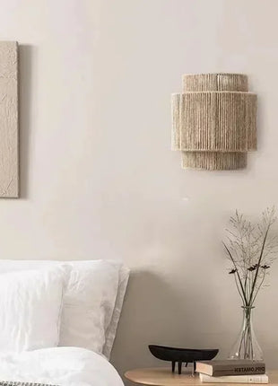 Popular Modern Wall Lamps Hemp Rope Wall Light or Bedroom Bedside Lights for Living Room Aisle Decoration Wall Lamp Handcraft