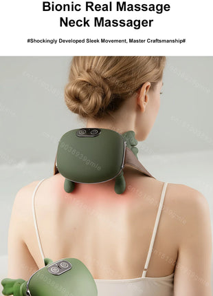 Bionic Neck Shoulder Massager Heated Back Massagers Electric Kneading Muscles Massage Pillow Neck Waist Leg Body ﻿3-Level Modes