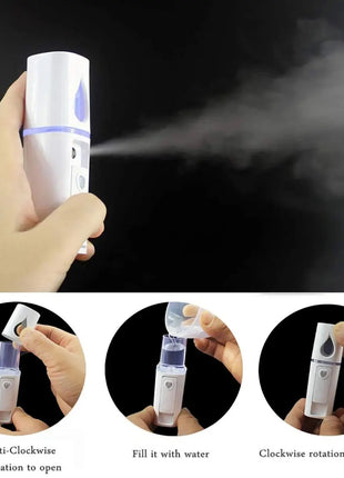 1PCS/3PCS 20ml Face Steamer Air Humidifier Facial Sprayer Nebulizer Hydrating Anti-aging Nano Wrinkle Women Beauty Skin Care