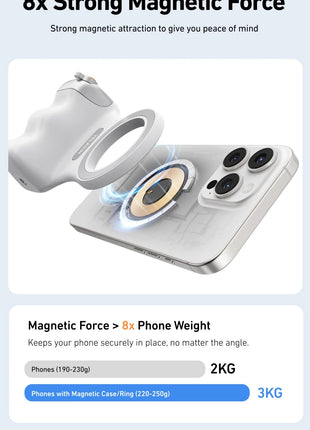 TELESIN Phone Camera Shoot Hand Grip Magnetic Smart Phone Holder Shooting Aid Remote Control Handle For Iphone Android Phone