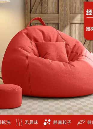 Lazy Sofa Bean Bag Living Room Tatami Lounge Chair Modern Simple Cotton Linen Sofa Bedroom Chair Giant Bean Bag