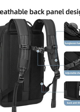 Men Travel Backpack vacuum compression Laptop Backpack 17 inch Extended Large Capacity school Backpack Hiking Business backpack