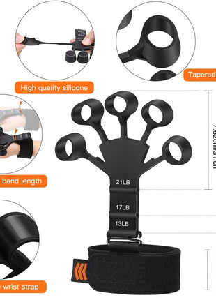 Hand Grip Strengthener Physical Tools Guitar Finger Trainer Training and Exercise Gym 6th Level Resistance Gripster Expander