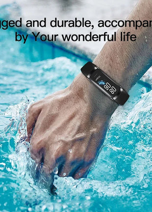 Men Women Pedometer Sport Fitness Tracker Amoled Smart Band Pro Heart Rate Blood Watch IP67 Waterproof Smart Bracelet