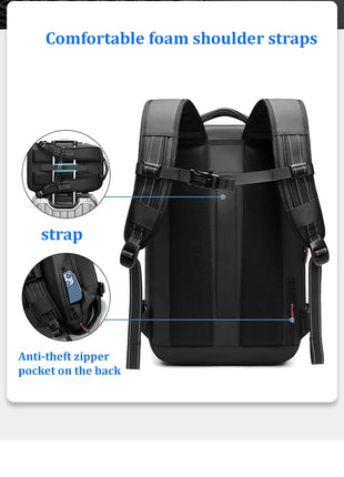Men Travel Backpack vacuum compression Laptop Backpack 17 inch Extended Large Capacity school Backpack Hiking Business backpack