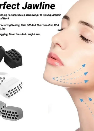1/2Pcs Large Jaw Exerciser Fitness Jawline Muscle Training Double Chin Reducer Neck Face Slimming Mouth Jawliner Silicone Chew