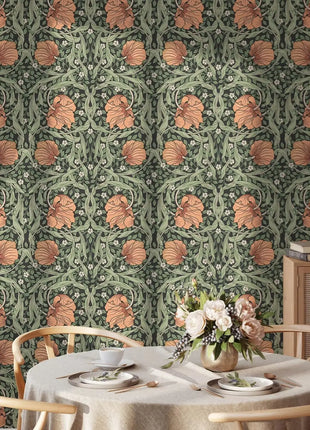 Eco Friendly Floral Wallpaper Removable Self Adhesive Minimalistic Wallpaper Peel & Stick For Bedroom Living Room Decor PVC FREE