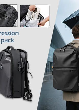 BANGE Travel Backpack Men Business Backpack School Expandable USB Bag Large Capacity 17.3 Laptop Waterproof Fashion Backpack