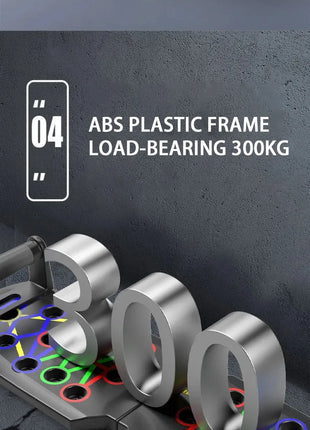 Portable Multifunctional Push-up Board Set With Handles Foldable Fitness Equipment For Chest Abdomen Arms And Back Training