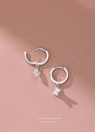 925 Sterling Silver leaf  Earrings For Women Trendy Earring Jewelry Prevent Allergy Party Accessories Gift