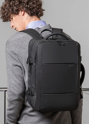 BANGE Travel Backpack Men Business Backpack School Expandable USB Bag Large Capacity 17.3 Laptop Waterproof Fashion Backpack