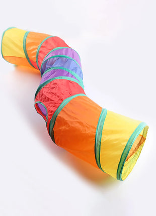 Cat Tunnel Pet Tube Collapsible Play Toy Indoor Outdoor Kitty Puppy Toys for Puzzle Exercising Hiding Training