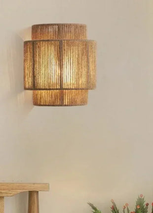 Popular Modern Wall Lamps Hemp Rope Wall Light or Bedroom Bedside Lights for Living Room Aisle Decoration Wall Lamp Handcraft