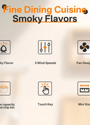 BORUiT Smoke Infuser Food Drink Cold Smoke Generator Bar Portable Molecular Cuisine Smoking Gun Meat Burn Cooking for BBQ Food