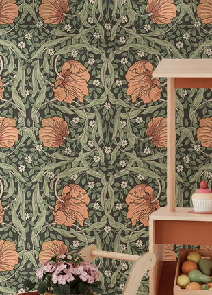 Eco Friendly Floral Wallpaper Removable Self Adhesive Minimalistic Wallpaper Peel & Stick For Bedroom Living Room Decor PVC FREE