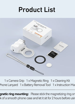 TELESIN Phone Camera Shoot Hand Grip Magnetic Smart Phone Holder Shooting Aid Remote Control Handle For Iphone Android Phone