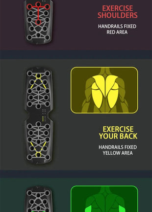 Portable Multifunctional Push-up Board Set With Handles Foldable Fitness Equipment For Chest Abdomen Arms And Back Training