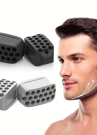 1/2Pcs Large Jaw Exerciser Fitness Jawline Muscle Training Double Chin Reducer Neck Face Slimming Mouth Jawliner Silicone Chew