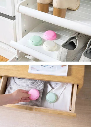 10pcs Toilet Air Deodorant Solid Round Fisher Aromatherapy Fragrance Lasting Deodorization Toilet Bedroom Wardrobe Car Home
