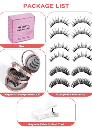 Glue Free Reusable Magnetic Eye Lashes