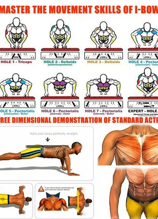 Portable Multifunctional Push-up Board Set With Handles Foldable Fitness Equipment For Chest Abdomen Arms And Back Training